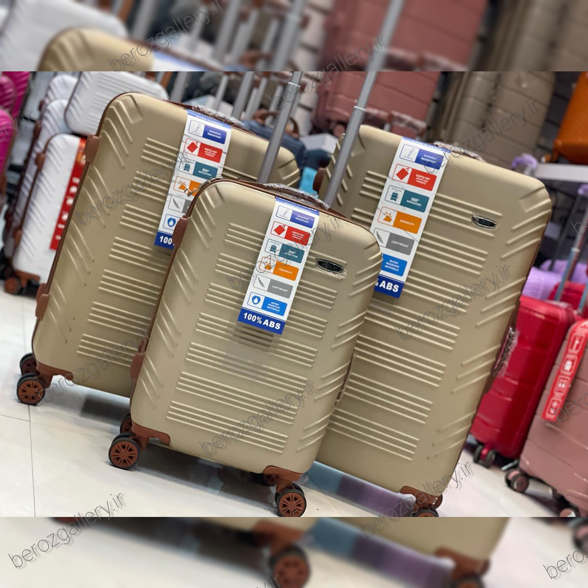 چمدان سه تکه هاسونی(hossoni) سه رقم - تصویر 19
