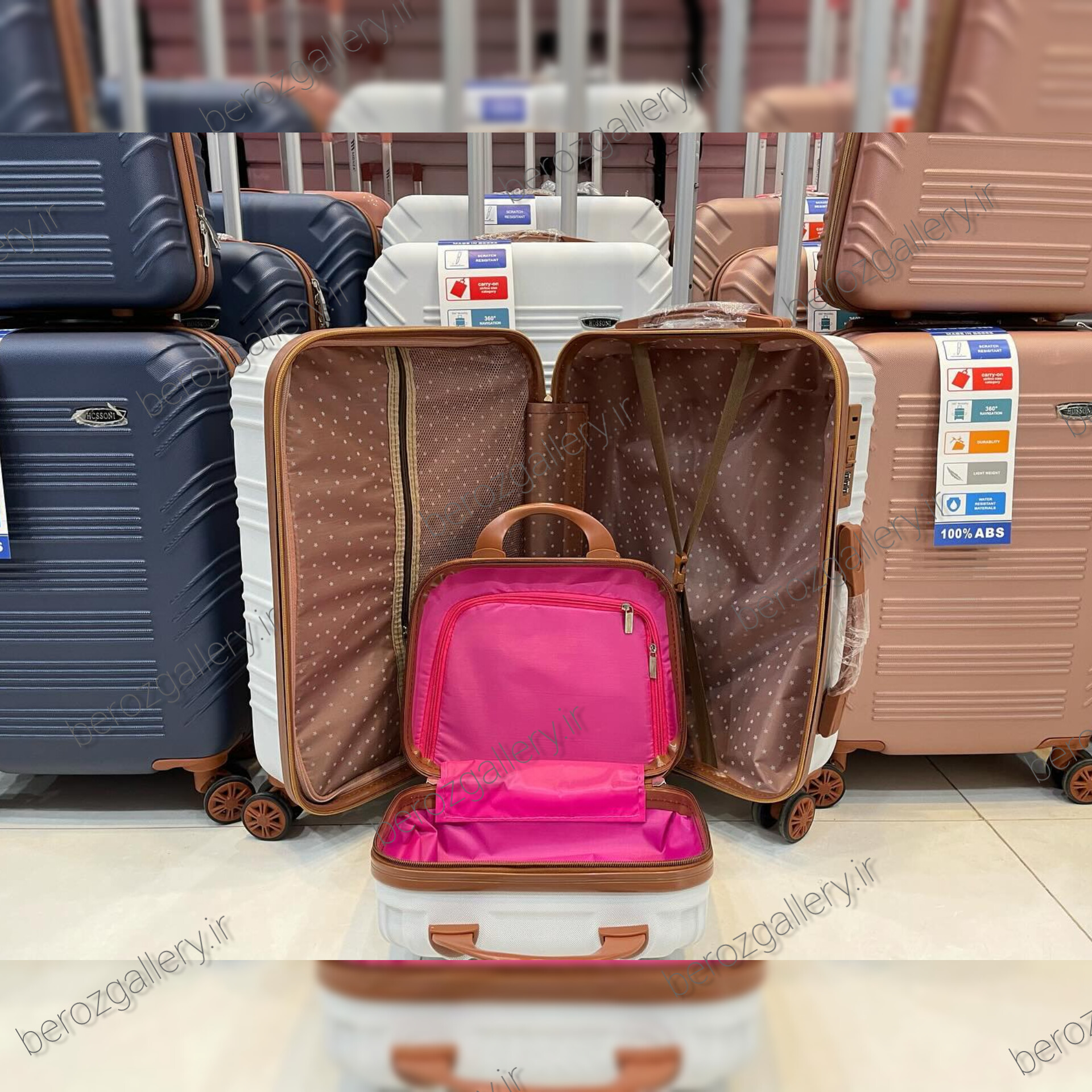 چمدان سه تکه هاسونی(hossoni) سه رقم - تصویر 17
