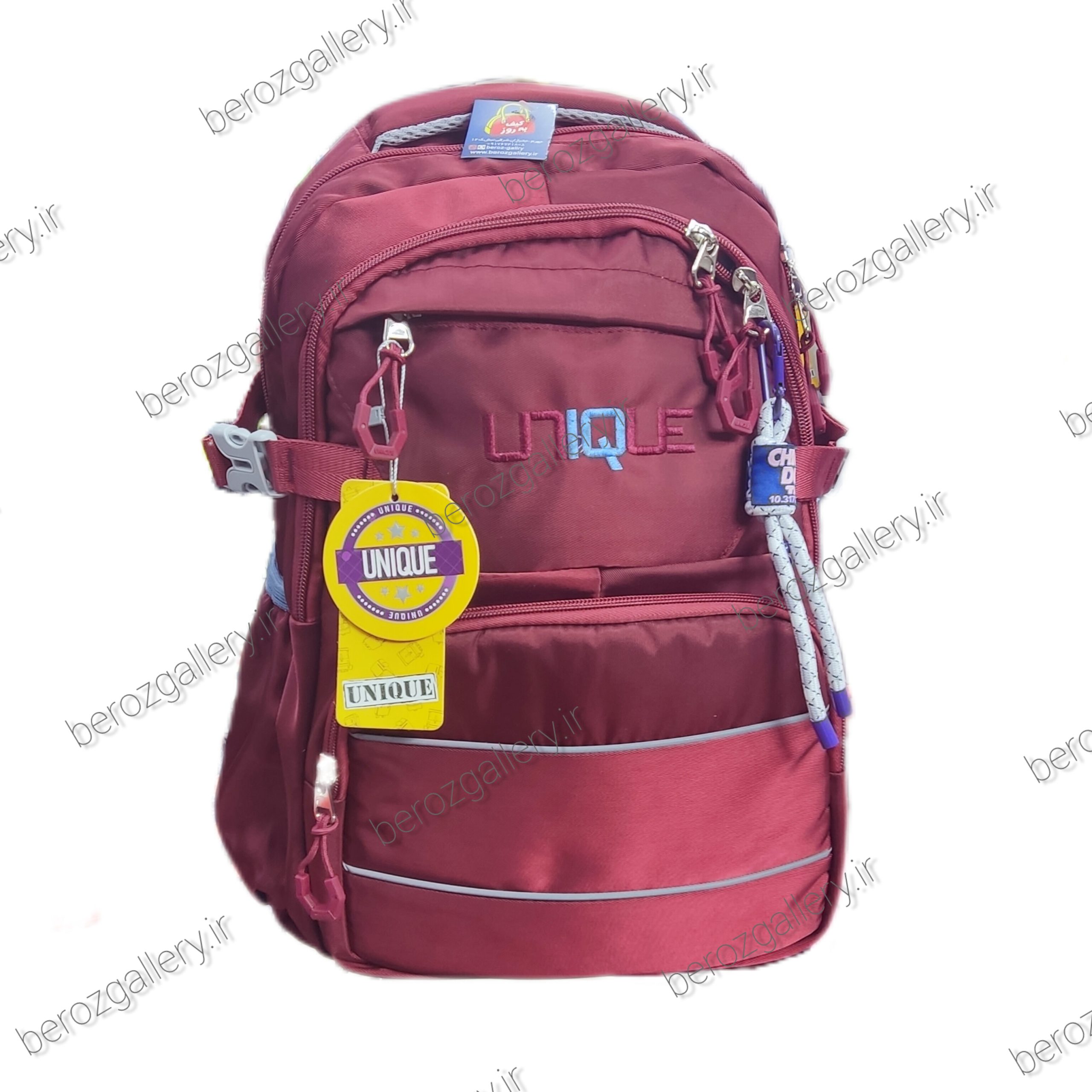 کوله پشتی برند یونیک کیف مدرسه شبرنگ - تصویر 3