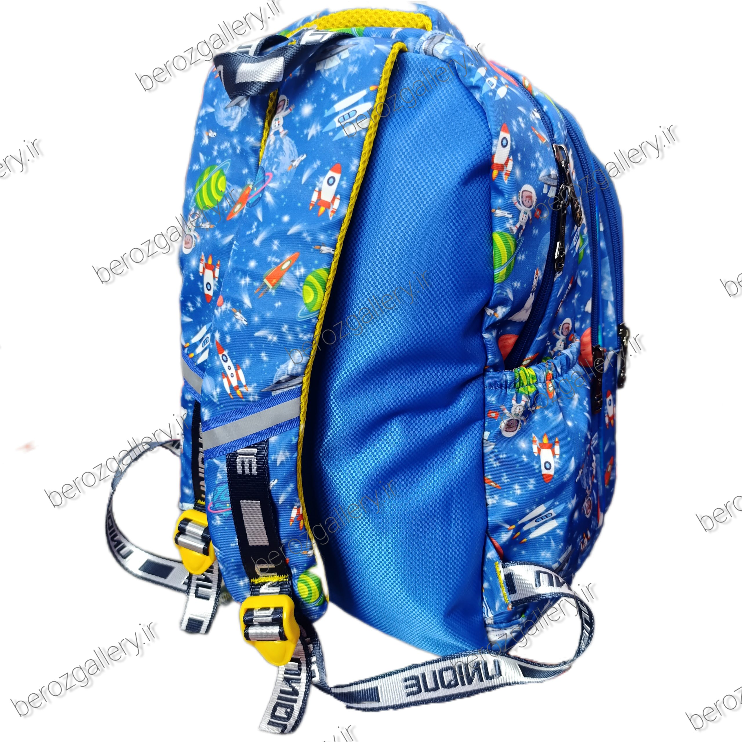 کوله پشتی سه بعدی UNIQUE کیف مدرسه پسرانه دایناسور فضایی - تصویر 3