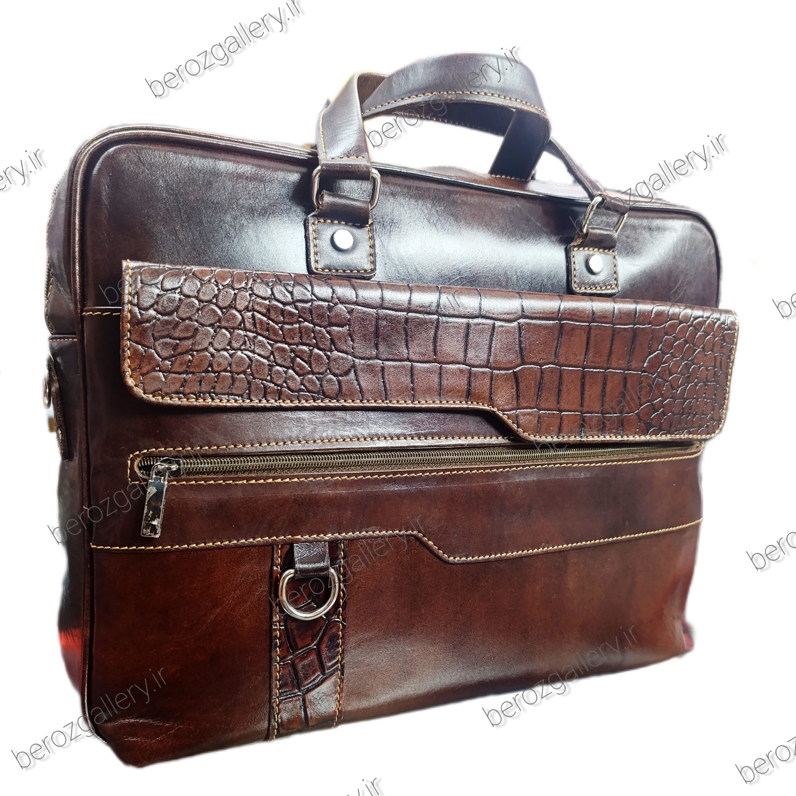 کیف اداری چرم طبیعی اسپرت زنانه و مردانه - تصویر 4