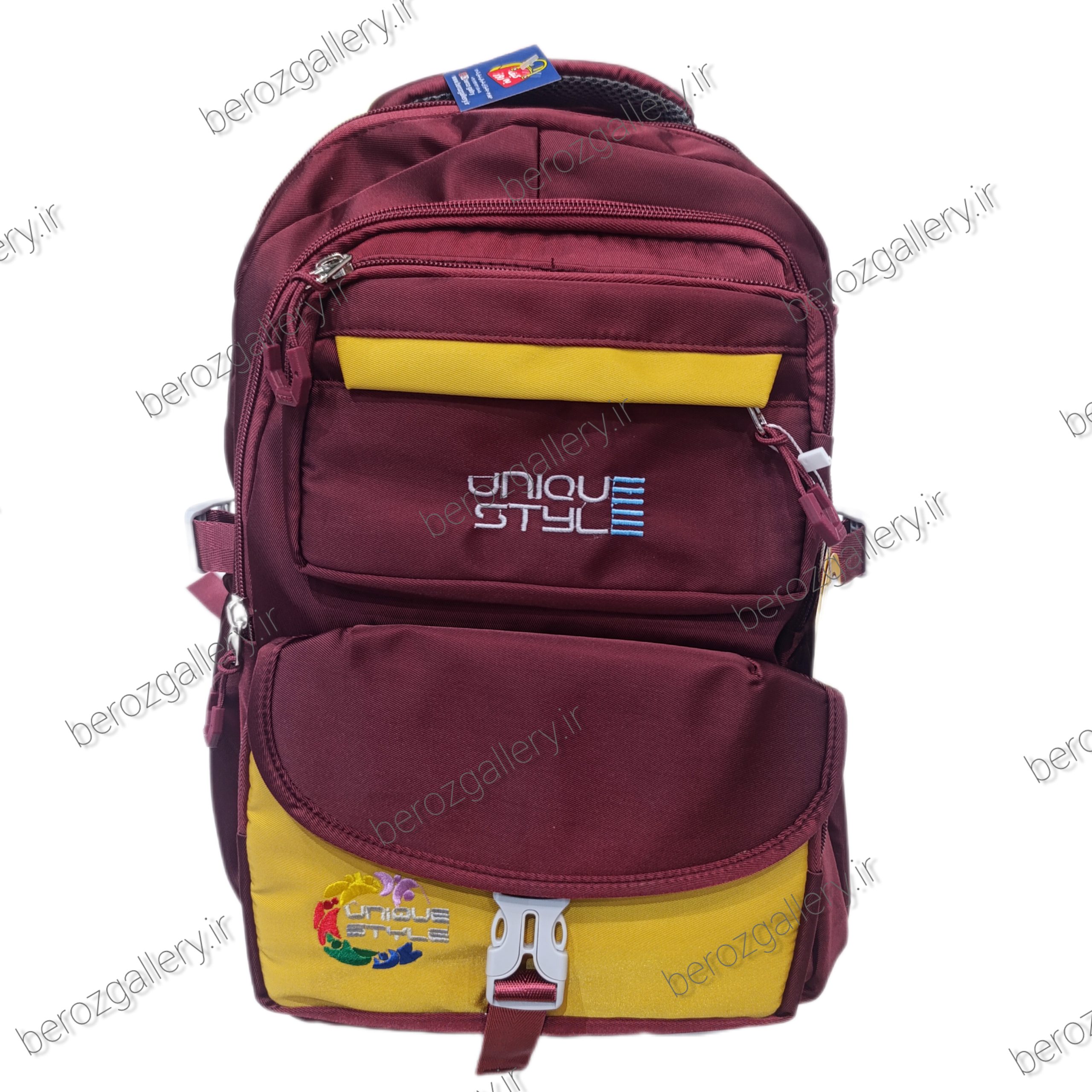 کوله پشتی پر جیب دو رنگ UNIQUE یونیک ،کیف مدرسه سبک - تصویر 7