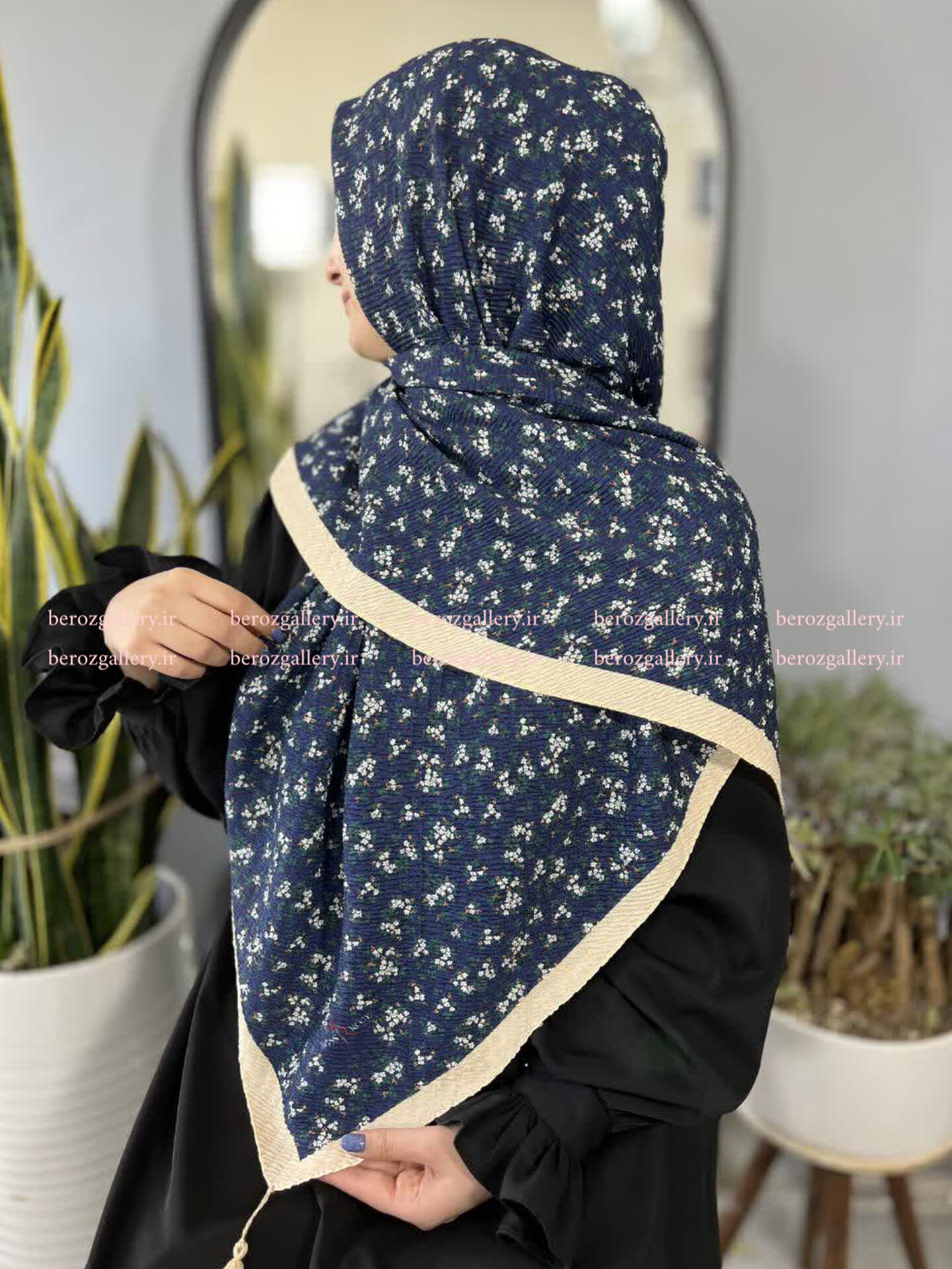روسری پلیسه برشکا گلدار قواره ۱۳۰ - تصویر 19