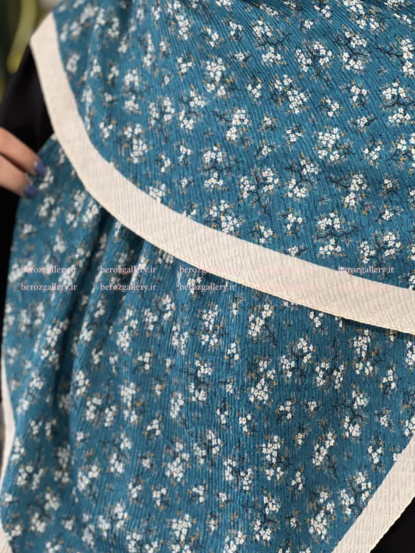 روسری پلیسه برشکا گلدار قواره ۱۳۰ - تصویر 12