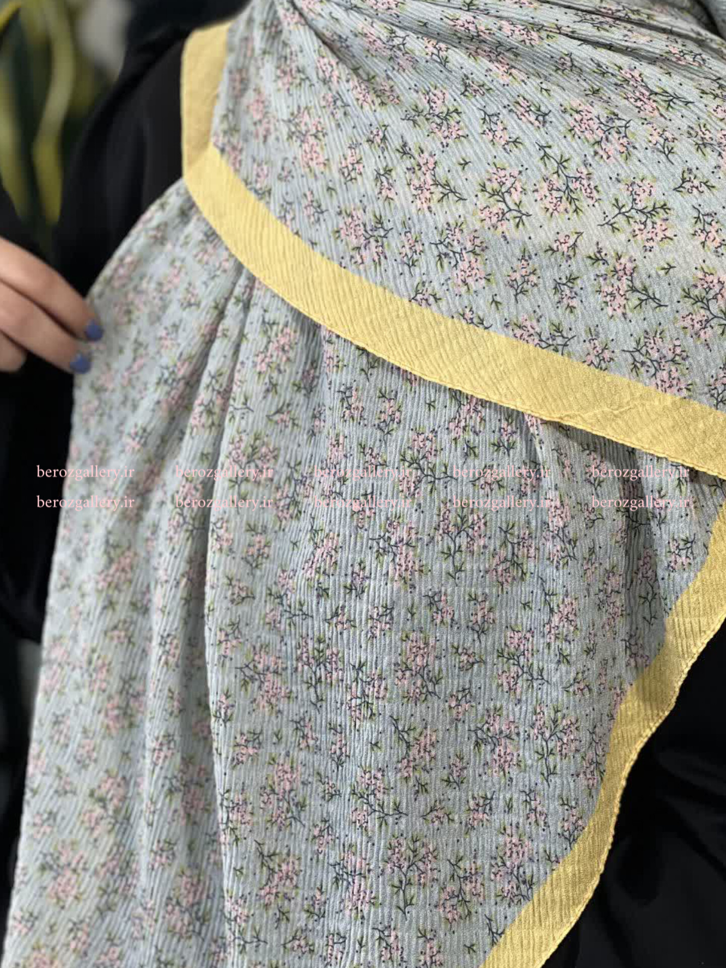 روسری پلیسه برشکا گلدار قواره ۱۳۰ - تصویر 18