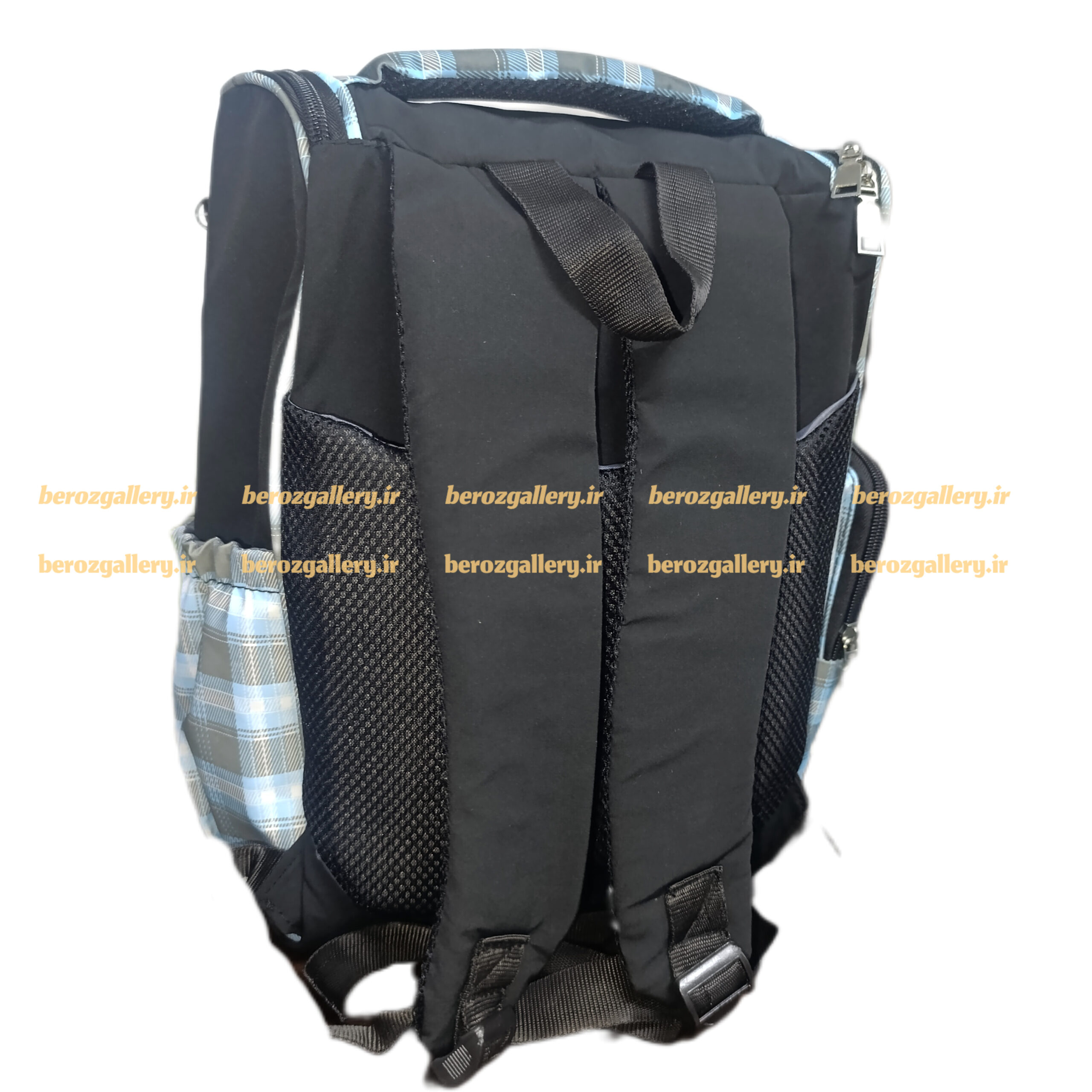 کوله پشتی صندوقی جامدادی دار طرح کرومی مشکی - تصویر 3