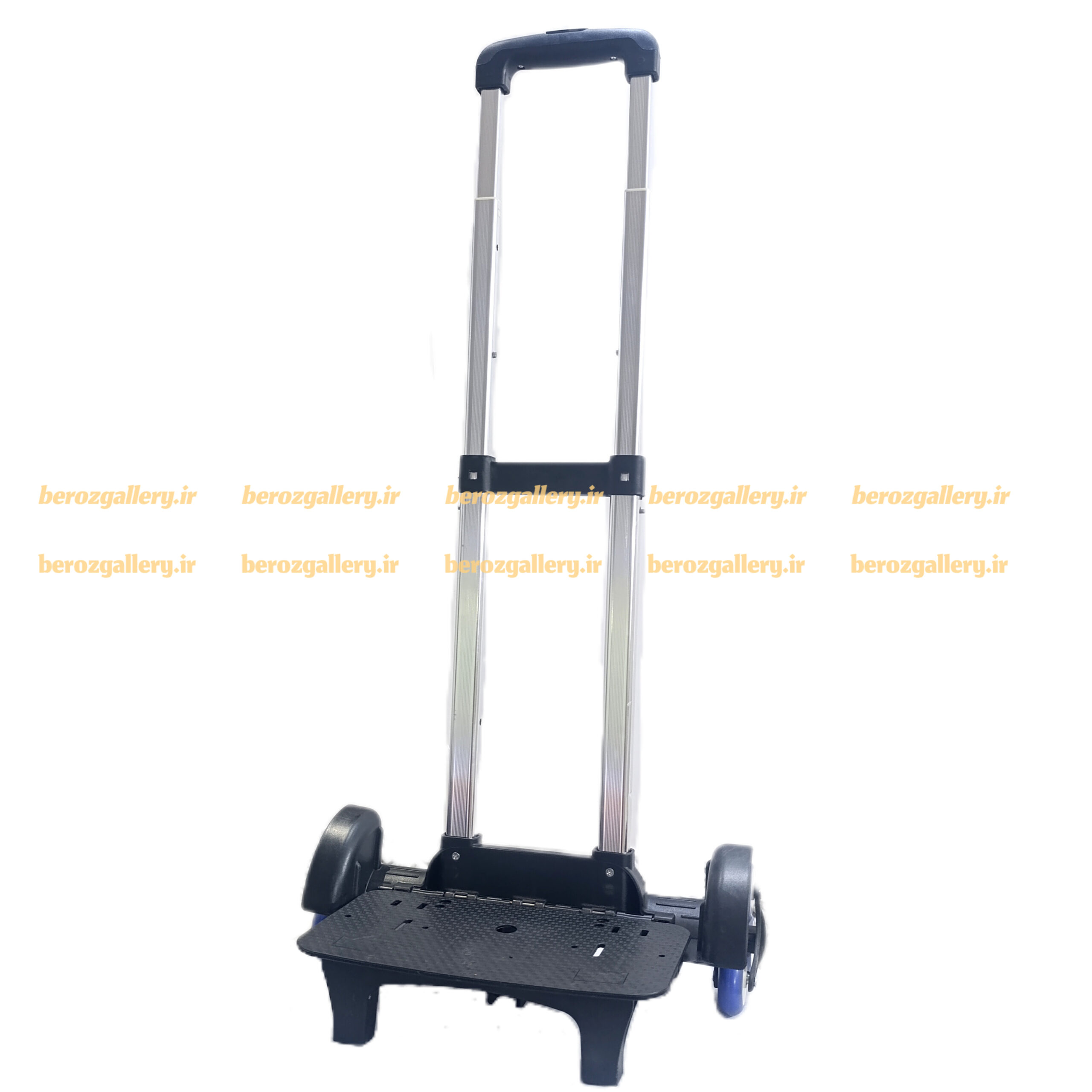 دسته چرخدار آلومینیومی کوله پشتی ۶ چرخ سورمه ای ترولی تاشو خارجی