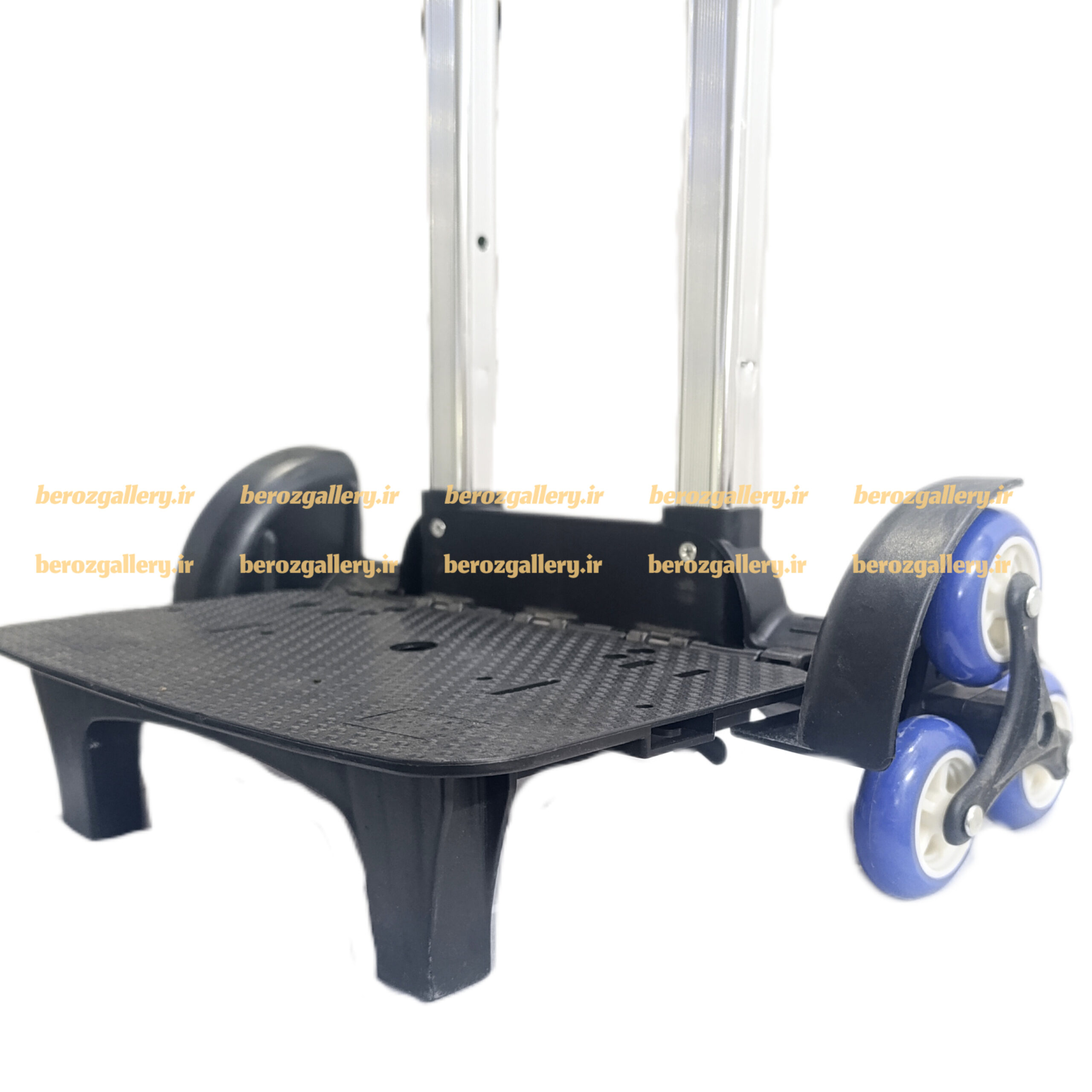 دسته چرخدار آلومینیومی کوله پشتی ۶ چرخ سورمه ای ترولی تاشو خارجی - تصویر 2